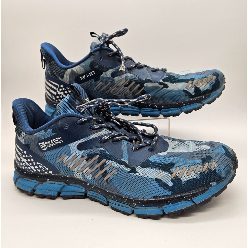 Freedom Industries XP1-RT Camo Blue Trail Running Shoes Sneakers Mens Size 11